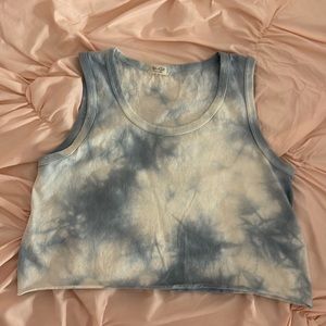 John Galt tie-dye cropped tank top